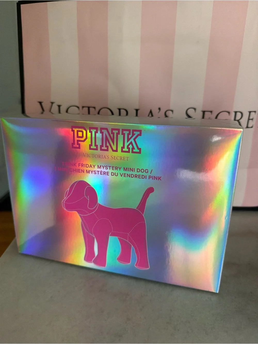 PINK Victoria's Secret Mystery Mini Dog NEW - Pink NEW IN BOX